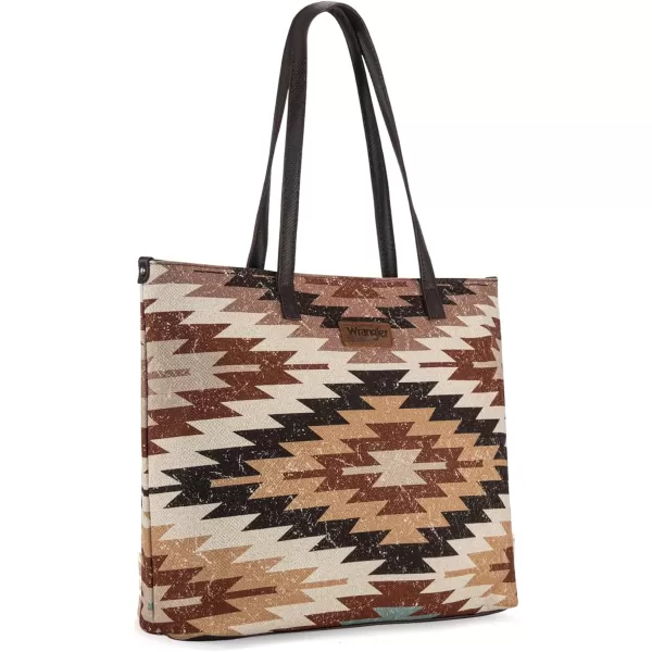 Wrangler Tote Purse Bag Aztec Canvas Shoulder Bags