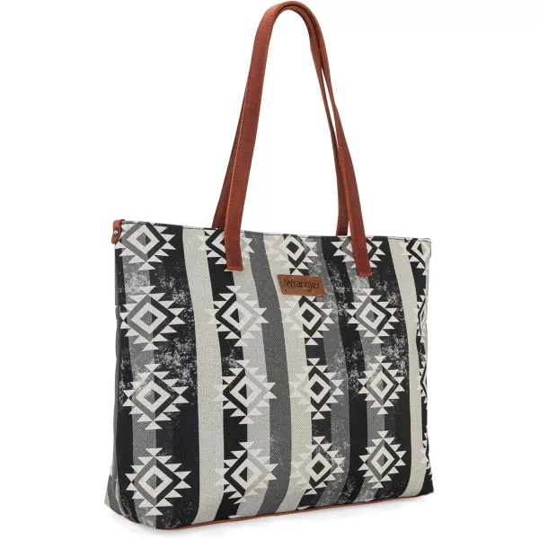 Wrangler Tote Purse Bag Aztec Canvas Shoulder Bags