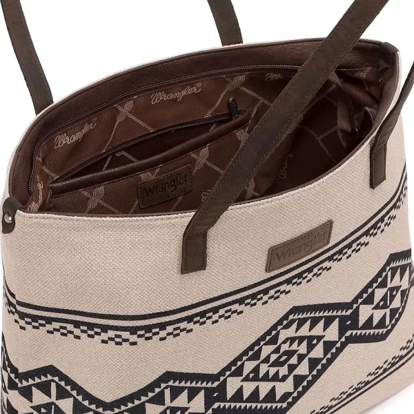 Wrangler Tote Purse Bag Aztec Canvas Shoulder Bags