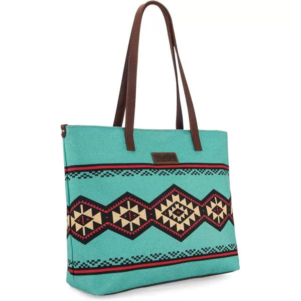 Wrangler Tote Purse Bag Aztec Canvas Shoulder Bags