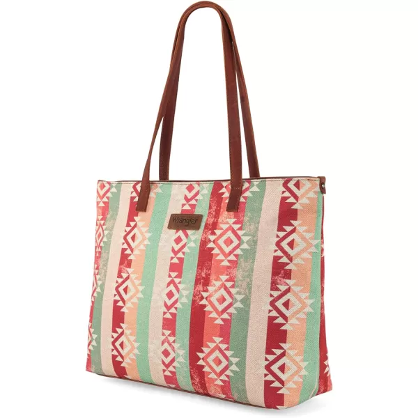 Wrangler Tote Purse Bag Aztec Canvas Shoulder Bags