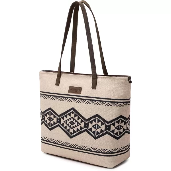 Wrangler Tote Purse Bag Aztec Canvas Shoulder Bags