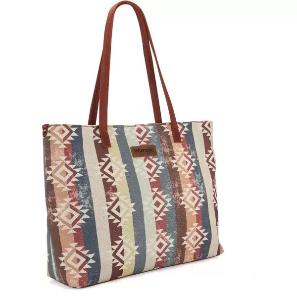 Wrangler Tote Purse Bag Aztec Canvas Shoulder Bags