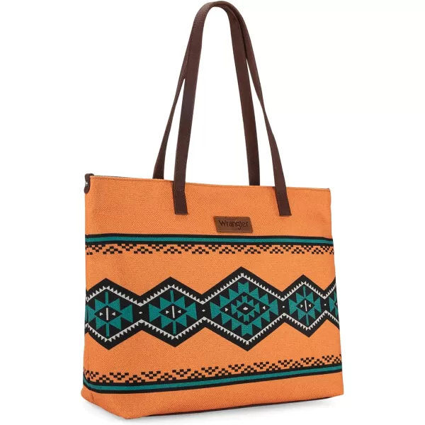 Wrangler Tote Purse Bag Aztec Canvas Shoulder Bags