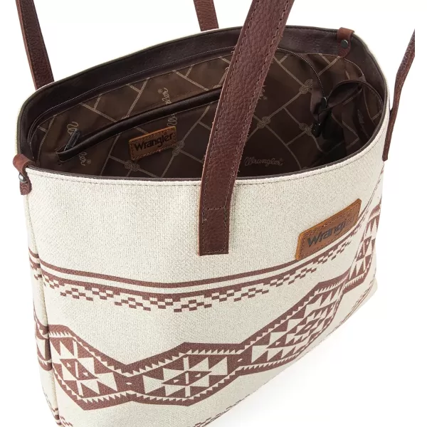 Wrangler Tote Purse Bag Aztec Canvas Shoulder Bags