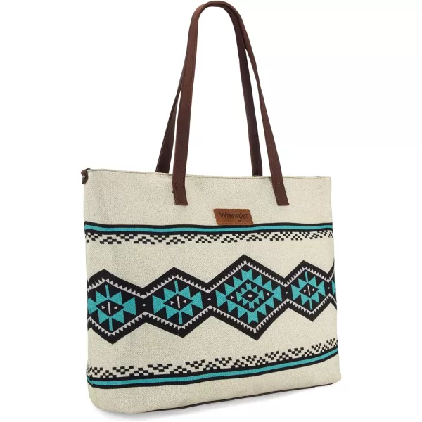 Wrangler Tote Purse Bag Aztec Canvas Shoulder Bags