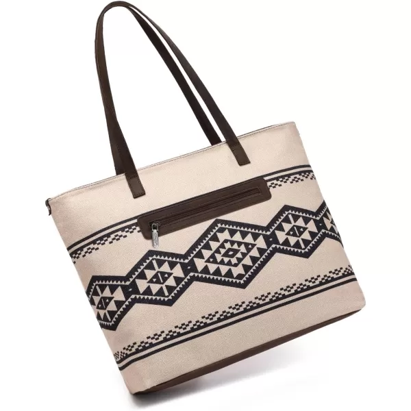 Wrangler Tote Purse Bag Aztec Canvas Shoulder Bags