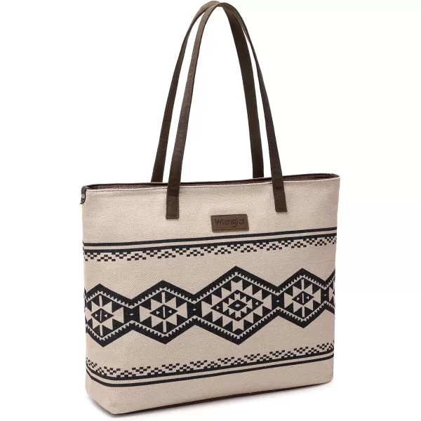 Wrangler Tote Purse Bag Aztec Canvas Shoulder Bags