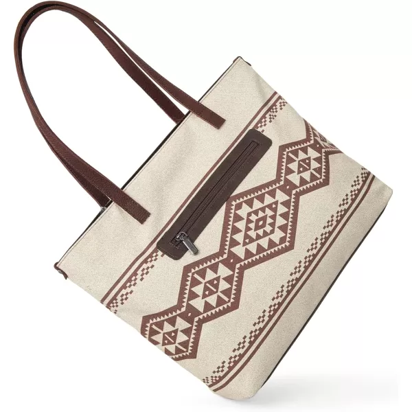 Wrangler Tote Purse Bag Aztec Canvas Shoulder Bags