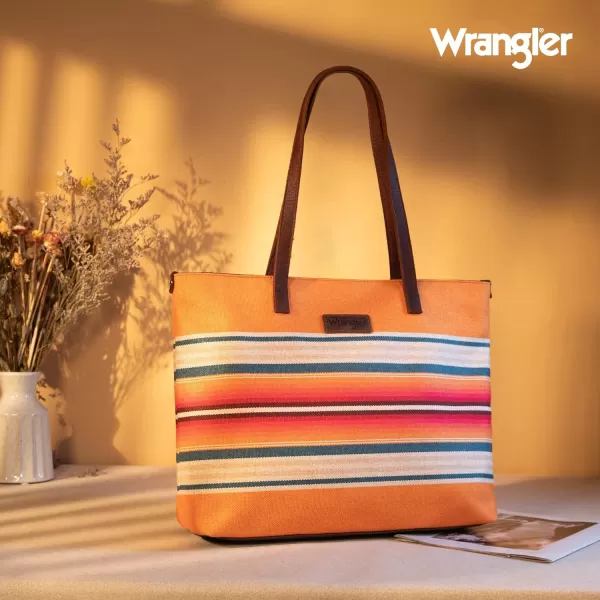 Wrangler Tote Purse Bag Aztec Canvas Shoulder Bags