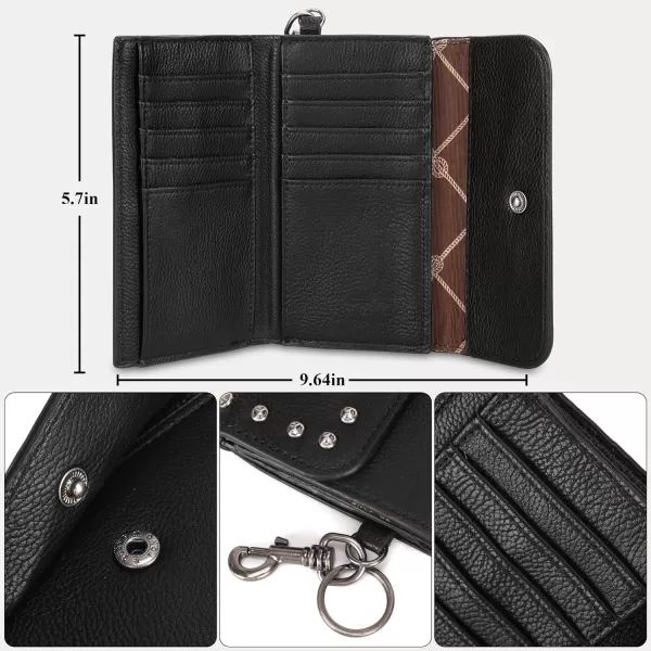 Wrangler Wallet for Women Slim Trifold Credit Card Cases &amp; Money Organizers