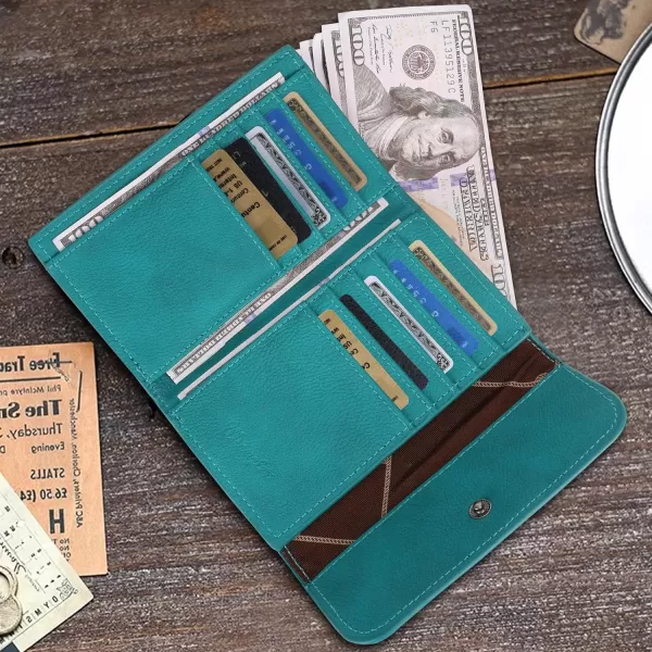 Wrangler Wallet for Women Slim Trifold Credit Card Cases &amp; Money Organizers