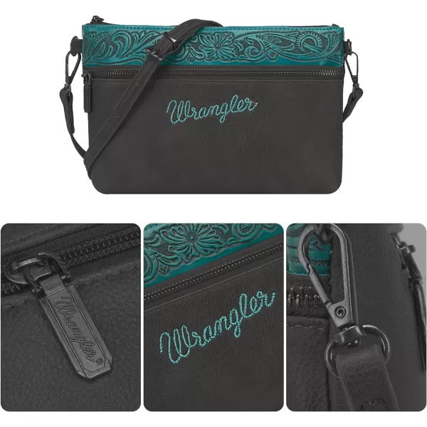 Wrangler Western Cowhide Crossbody Bags for Women Clutch Wristlet Purse