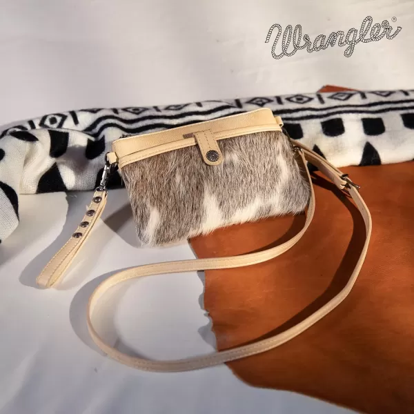 Wrangler Western Cowhide Crossbody Bags for Women Clutch Wristlet Purse