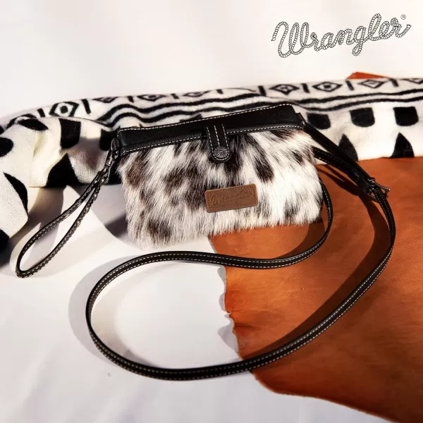 Wrangler Western Cowhide Crossbody Bags for Women Clutch Wristlet Purse