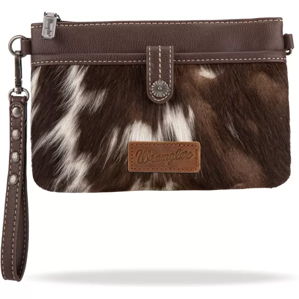 Wrangler Western Cowhide Crossbody Bags for Women Clutch Wristlet Purse