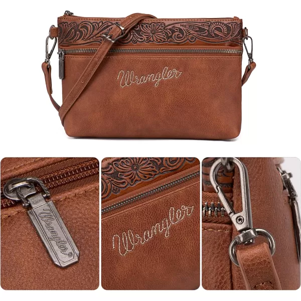 Wrangler Western Cowhide Crossbody Bags for Women Clutch Wristlet Purse