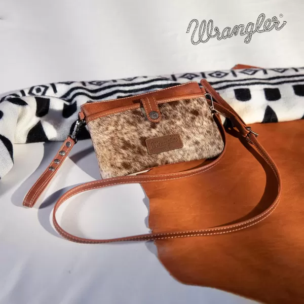 Wrangler Western Cowhide Crossbody Bags for Women Clutch Wristlet Purse