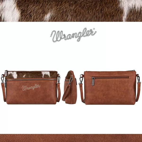 Wrangler Western Cowhide Crossbody Bags for Women Clutch Wristlet Purse