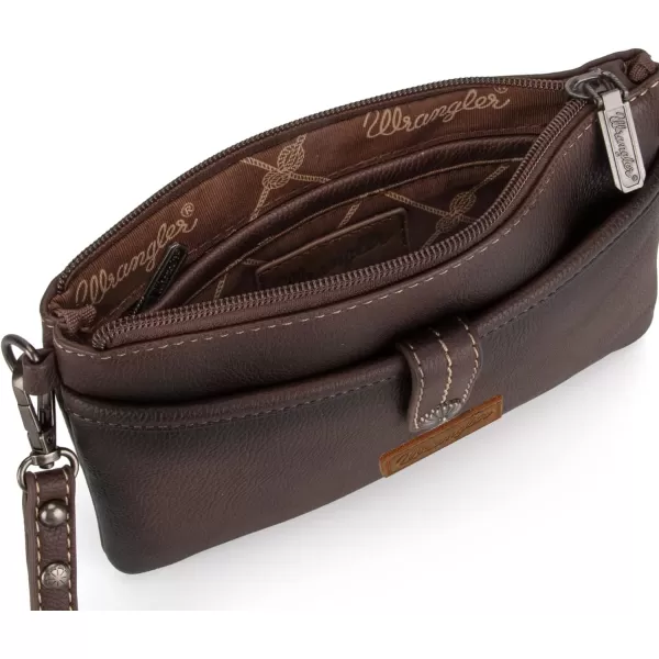 Wrangler Western Cowhide Crossbody Bags for Women Clutch Wristlet Purse