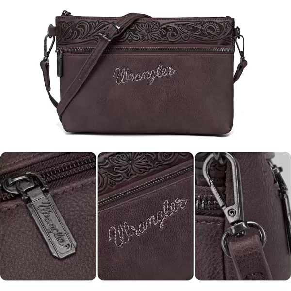 Wrangler Western Cowhide Crossbody Bags for Women Clutch Wristlet Purse