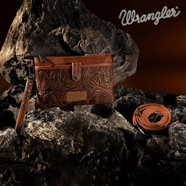 Wrangler Western Cowhide Crossbody Bags for Women Clutch Wristlet Purse