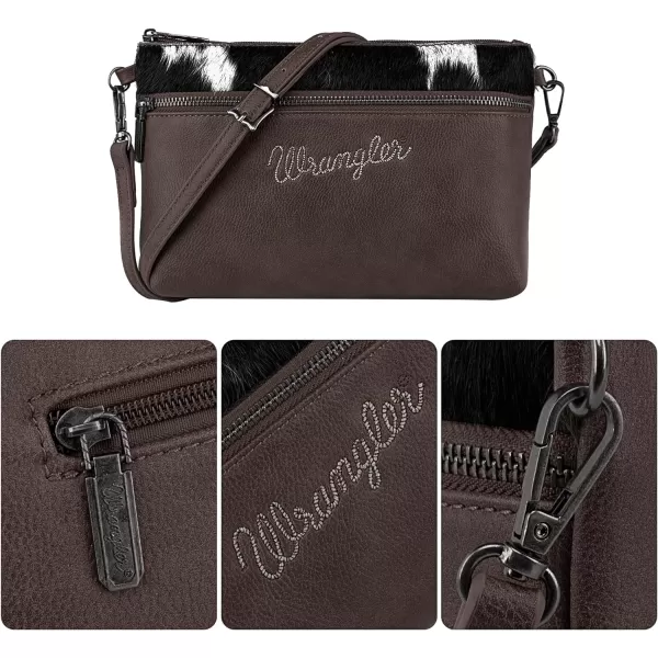 Wrangler Western Cowhide Crossbody Bags for Women Clutch Wristlet Purse