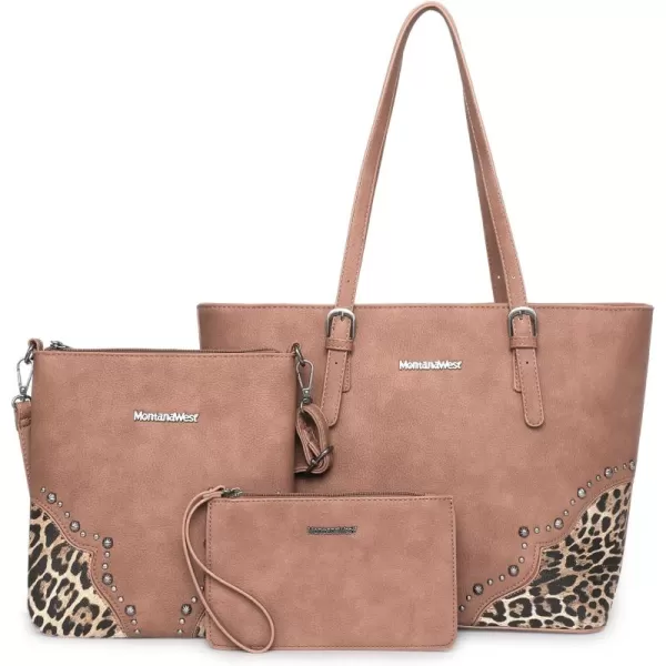 Montana West 3pcs Handbag Set Leopard Print Tote Bag for Women