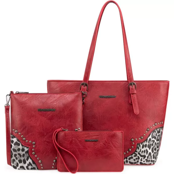 Montana West 3pcs Handbag Set Leopard Print Tote Bag for Women