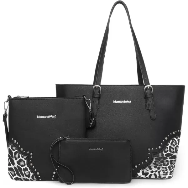 Montana West 3pcs Handbag Set Leopard Print Tote Bag for Women