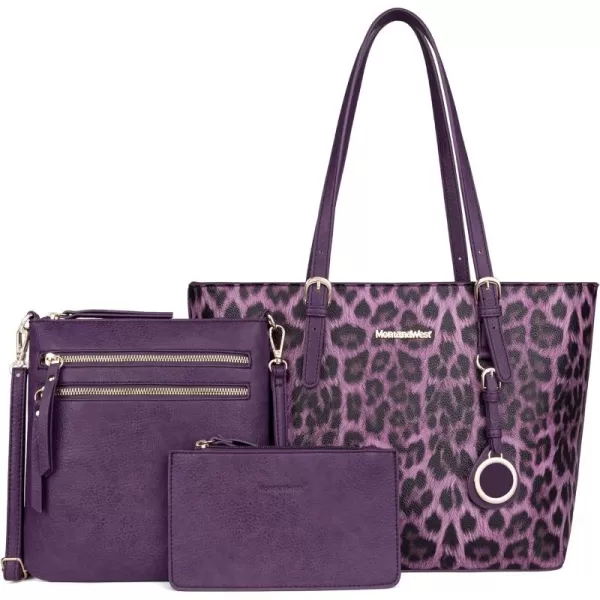 Montana West 3pcs Handbag Set Leopard Print Tote Bag for Women