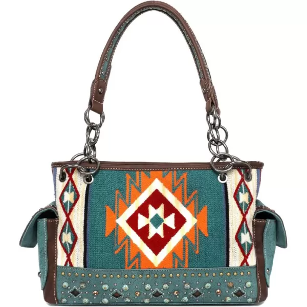 Montana West Aztec Tapestry Collection Tote Bag Western Shoulder Handbag and Crossbody Purse for Women