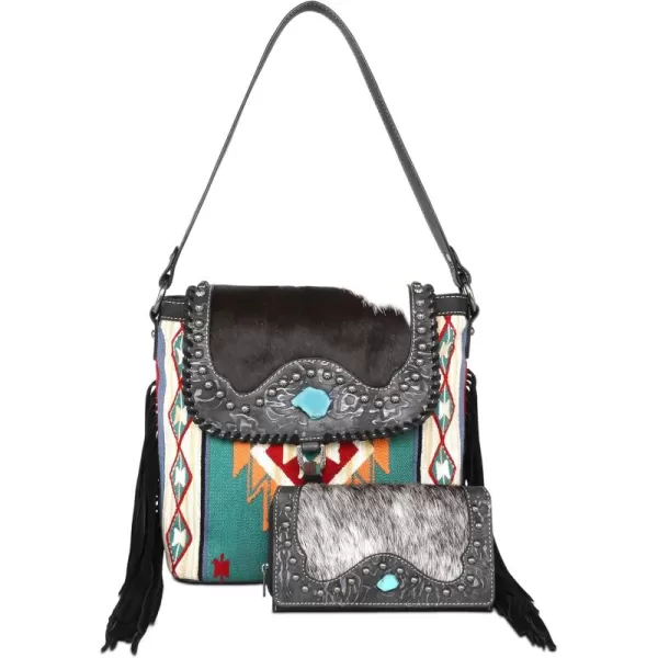 Montana West Aztec Tapestry Collection Tote Bag Western Shoulder Handbag and Crossbody Purse for Women