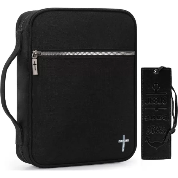 Montana West Bible Covers for Women Men with Leather Bookmark Carrying Book Case Church Bag Bible Protective with Zippered Pocket MWC-126BK