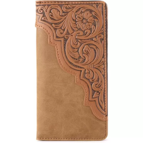 Montana West Men's Wallet Long Bifold Western Wallet Extra Capacity with Multiple Card Slots MW-606BK