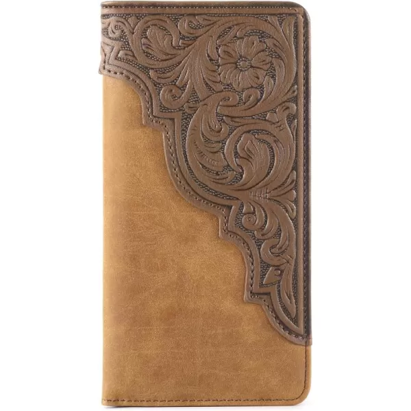 Montana West Men's Wallet Long Bifold Western Wallet Extra Capacity with Multiple Card Slots MW-606BK