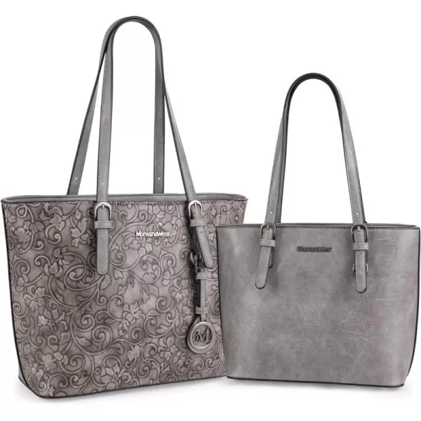 Montana West Tote Bag for Women Large Purse and Handbags Set Embossed Collection Purse 2Pcs Set