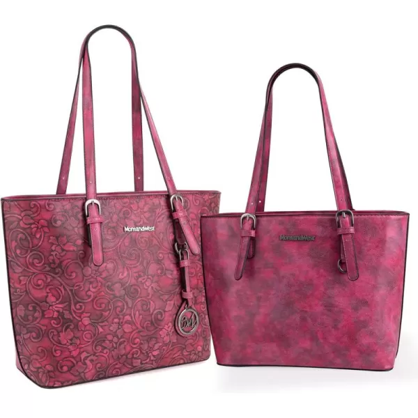 Montana West Tote Bag for Women Large Purse and Handbags Set Embossed Collection Purse 2Pcs Set