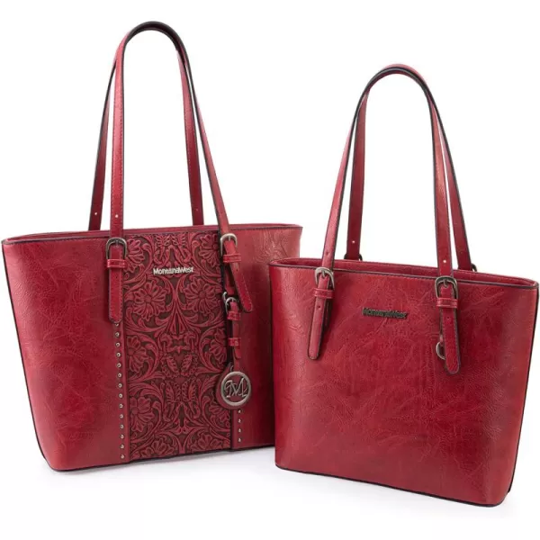 Montana West Tote Bag for Women Large Purse and Handbags Set Embossed Collection Purse 2Pcs Set