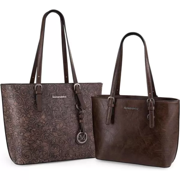 Montana West Tote Bag for Women Large Purse and Handbags Set Embossed Collection Purse 2Pcs Set