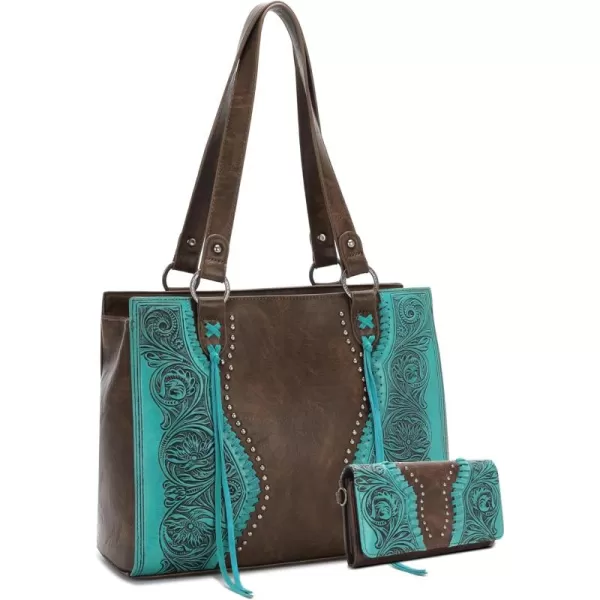 Montana West Western Tote Bag for Women Concealed Carry Shoulder Handbag Tooling Purse