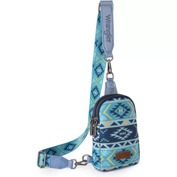 Wrangler Aztec Crossbody Sling Bags for Women Cross Body Purse with Detachable Strap