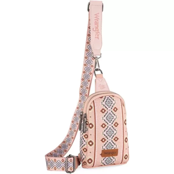 Wrangler Aztec Crossbody Sling Bags for Women Cross Body Purse with Detachable Strap