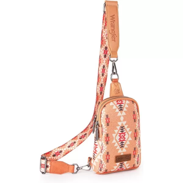 Wrangler Aztec Crossbody Sling Bags for Women Cross Body Purse with Detachable Strap