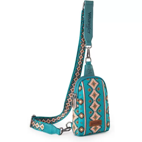 Wrangler Aztec Crossbody Sling Bags for Women Cross Body Purse with Detachable Strap