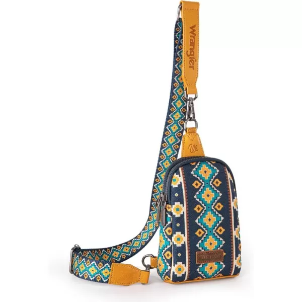 Wrangler Aztec Crossbody Sling Bags for Women Cross Body Purse with Detachable Strap