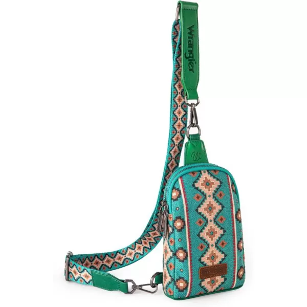 Wrangler Aztec Crossbody Sling Bags for Women Cross Body Purse with Detachable Strap