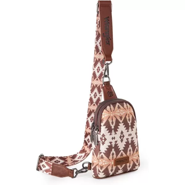 Wrangler Aztec Crossbody Sling Bags for Women Cross Body Purse with Detachable Strap