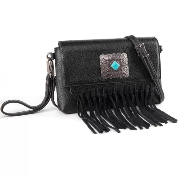 Wrangler Clutch Wristlet Fringe Purse Western Crossbody Bags for Women