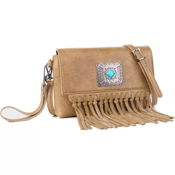 Wrangler Clutch Wristlet Fringe Purse Western Crossbody Bags for Women